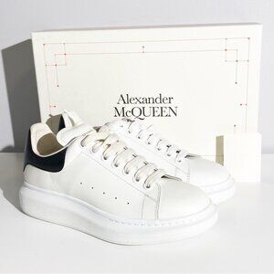 Alexander McQueen Men's Oversized Sneaker in White/Black